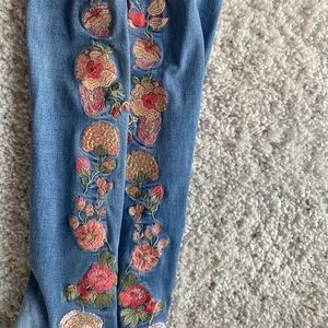 One Teaspoon x Free People patched floral jeans